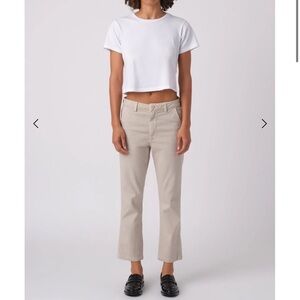 AMO Light Khaki Easy Trouser in Pumice Beige Size 29